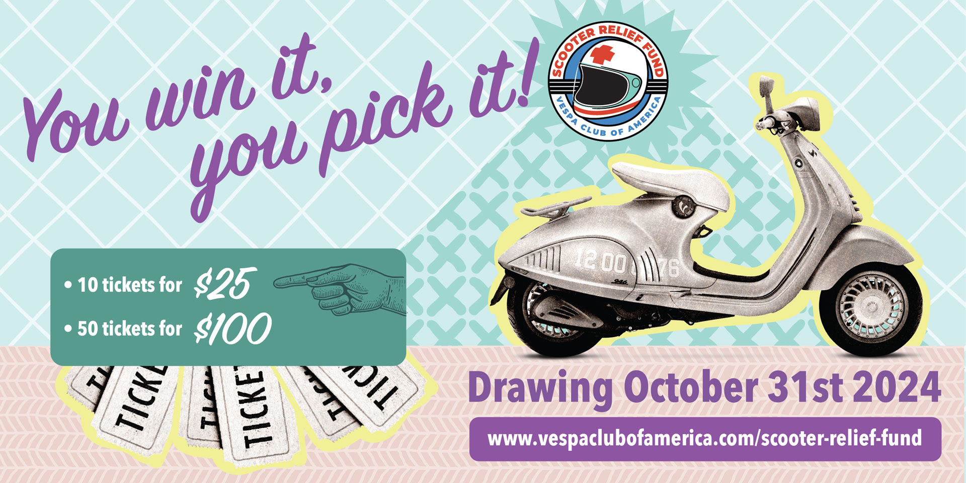 Win a Vespa and Help the VCOA Scooter Relief Fund